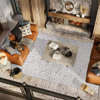 Aydin Plush Shag Mingled Gray/Ivory Soft Area Rug