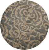 Damask Dining Plush Thick Area Rug, Cream Beige,large Rectangle