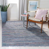 Hand Woven Purple and Multi Cotton Area Rug
