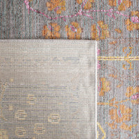 Boho Chic Distressed Area Rug Grey / Multi