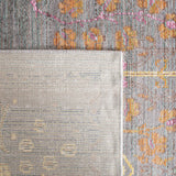 Boho Chic Distressed Area Rug Grey / Multi