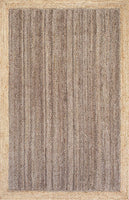 Hand Woven Jute Area Rug, Grey
