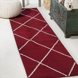 JONATHAN Y Minimalist Diamond Trellis soft Area Rug Bedroom Kitchen Multi/White