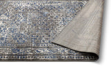 Modern Distressed Persian Design Grey Blue Area Rug