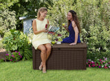 All Weather Outdoor Patio Garden Storage Bench Deck Box - 110 Gallon