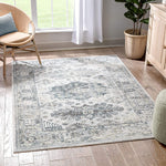 Novalie Blue Patchwork Bohemian Medallion Pattern Runner Rug