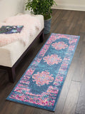 Blue Rose Contemporary Medallion Soft Area Rug