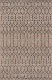 Moroccan Geometric Textured Weave Indoor/Outdoor Natural Area Rug 8 x 10