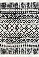 Tessa Ivory Moroccan Shag Diamond Trellis Pattern Soft Area Rug