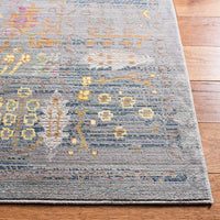 Boho Chic Distressed Area Rug Grey / Multi