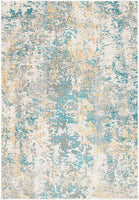 Safavieh Madison Collection Modern Abstract Ivory / Teal