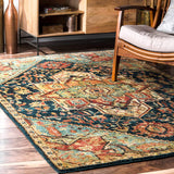 Tabetha Tribal Medallion Area Rug,  Green