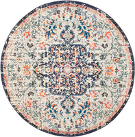 Boho Chic Vintage Medallion Distressed Soft Area Rug Beige/Black