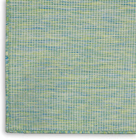 Flat-Weave Indoor/Outdoor Blue/Green Area Rug