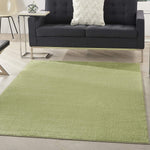 Solid Contemporary Green Indoor/Outdoor Area Rug