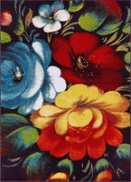 Nocturne Multicolor Modern Floral  Area Rug