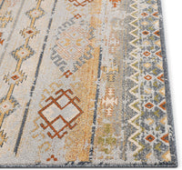 Elu Cream Vintage Panel Pattern Area Rug