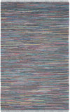 Hand Woven Aqua and Multi Cotton Area Rug