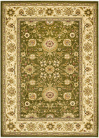 Lyndhurst Collection Traditional Oriental Non-Shedding Stain Resistant Living Room Bedroom Soft  Area Rug Sage / Ivory