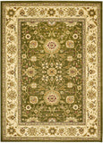 Lyndhurst Collection Traditional Oriental Non-Shedding Stain Resistant Living Room Bedroom Soft  Area Rug Sage / Ivory