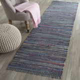 Hand Woven Aqua and Multi Cotton Area Rug