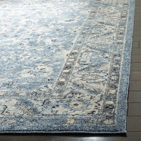 Oriental Area Rug Navy / Light Grey