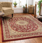 Persian Floral Traditional Medallion Red Oriental Soft Area Rug