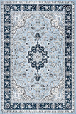 Palmette Modern Persian Floral Soft Area Rug  Blue/Navy