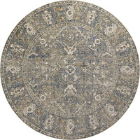 Chris Loves Julia x Loloi Rosemarie ROE-04 Graphite / Multi Oriental Area Rug 18" x 18" Sample Swatch