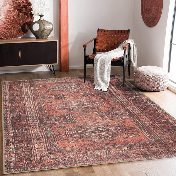 Adiva Rugs Machine Washable Area Rug for Living Room, Bedroom