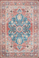 Loloi II Skye Collection SKY-01 Blush / Grey, Traditional 7'-6" x 9'-6" Area Rug