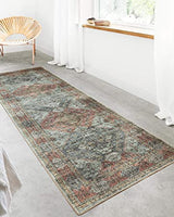 Loloi II Skye Collection SKY-03 Turquoise / Terracotta, Traditional 2'-0" x 5'-0" Accent Rug