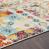 Modern Soft Area Rug Ivory Multi