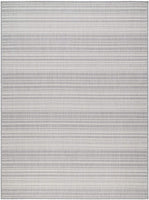 Modern Area Rugs for Indoor Outdoor Stripes Grey / White