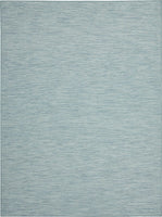 Flat-Weave Indoor/Outdoor Aqua 8' Runner Soft Area Rug