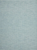 Flat-Weave Indoor/Outdoor Aqua 8' Runner Soft Area Rug
