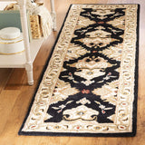 Safavieh Collection Handmade Traditional Oriental Premium Wool Accent Rug,Black / Ivory