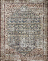 Amber Lewis x Loloi Georgie Collection GER-07 Moss / Salmon 2'3" x 3'9" Accent Rug