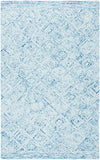 Ikat Collection  Handmade Premium Wool Soft Area Rug Blue