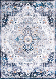 Bohemian Distressed Vintage Machine Washable Non Slip Area Rug