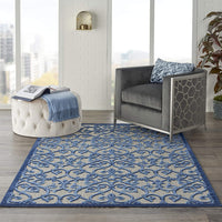 Contemporary Grey/Blue Area Rug