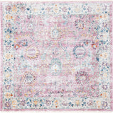 Illusion Collection ILL703F Vintage Distressed Viscose Area Rug, Rose / Cream