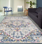 Transitional Distressed Cream Multi-color Soft Area Rug