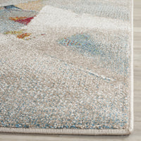 Modern Abstract Area Rug, Grey / Multi