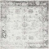 Vintage Distressed Bordered Gray Area Rugs