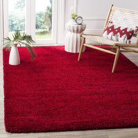 Red Soft Plush Shag Area Rug