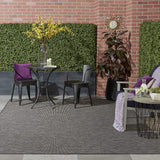 Flat-Weave Indoor/Outdoor Charcoal Soft Area Rug