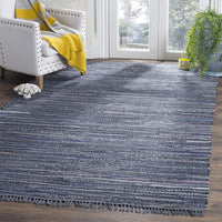 Hand Woven Ink and Multi Cotton Area Rug