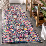 Modern Persian Boho Floral Multi/Purple Soft Area Rugs