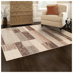 Geometric Brick Design Slate Area Rug